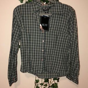army green button up shirt